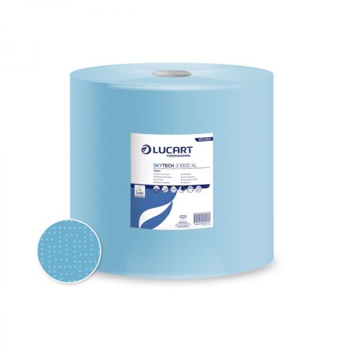 Putztuchrolle 3-lagig 1000 Blatt blau Putztuchrolle 3-lagig 1000 Blatt blau