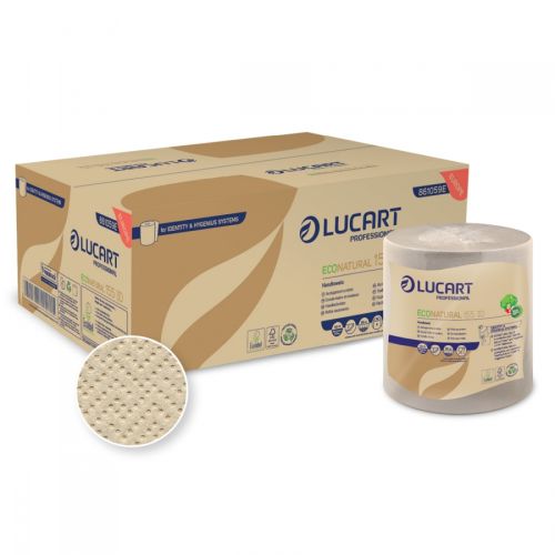 Lucart Eco Natural 155 ID Handtuchrolle 2-lag., 155 mtr. Lucart Eco Natural 155 ID Handtuchrolle 2-lag., 155 mtr.