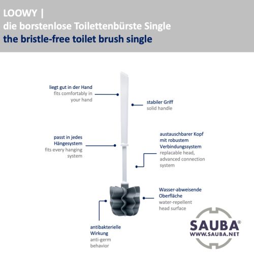 Toilettenbürste LOOWY (weiß/grau) Toilettenbürste LOOWY (weiß/grau)