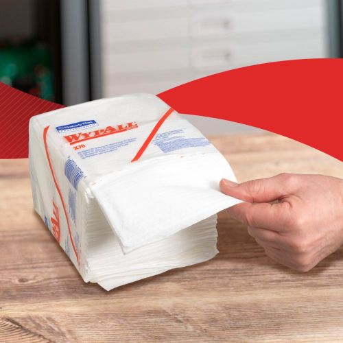 Kimberly-Clark 8387 Wypall X70 Wischtücher - Viertelgefaltet Kimberly-Clark 8387 Wypall X70 Wischtücher - Viertelgefaltet