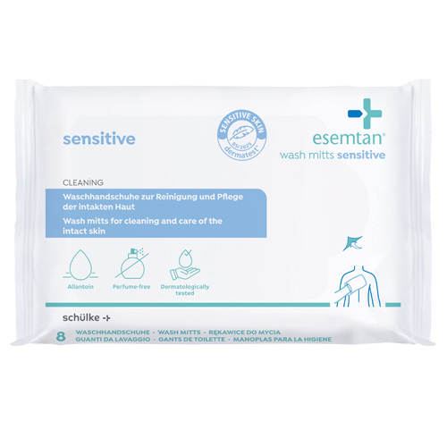 Schülke esemtan wash mitts sensitive Waschhandschuhe, ohne Wasser