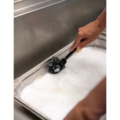 Vikan Spülbürste mit Kratzkante 280 mm, medium Borste grün