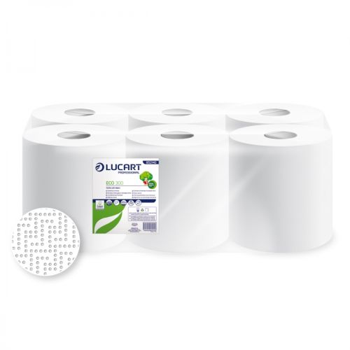 Lucart Handtuchrolle Innenabrollung ECO 300, 1-lag. Lucart Handtuchrolle Innenabrollung ECO 300, 1-lag.