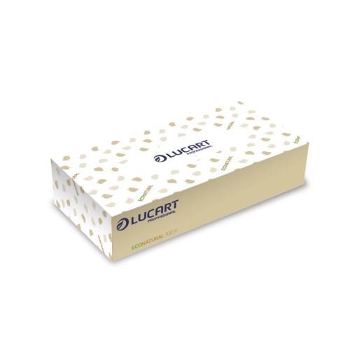 Lucart EcoNatural 100V Kosmetiktücher, 2-lagig, creme
