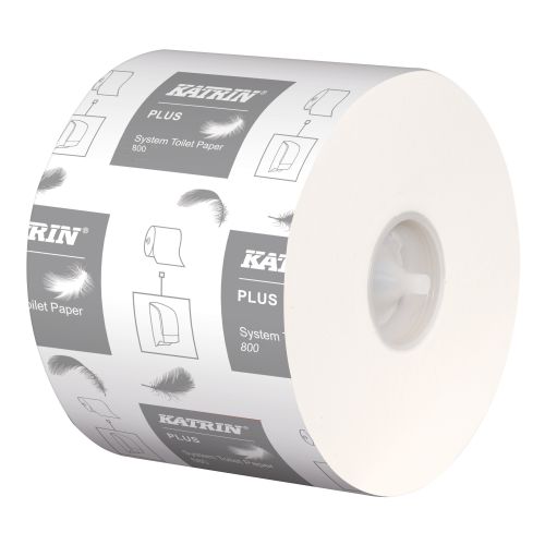 Katrin Plus System Toilet 800 Toilettenpapier 2-lag. Katrin Plus System Toilet 800 Toilettenpapier 2-lag.