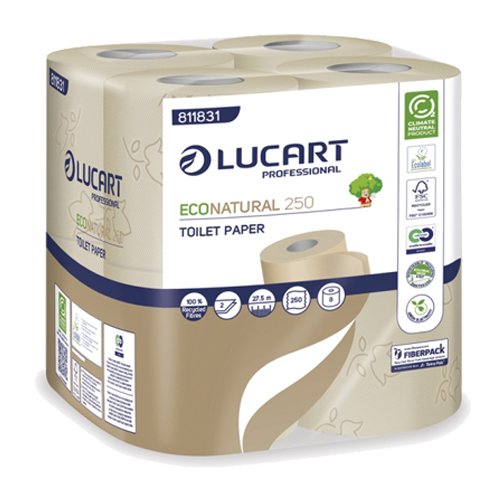 Lucart EcoNatural 250 Toilettenpapier 2-lag., 250 Blatt Lucart EcoNatural 250 Toilettenpapier 2-lag., 250 Blatt