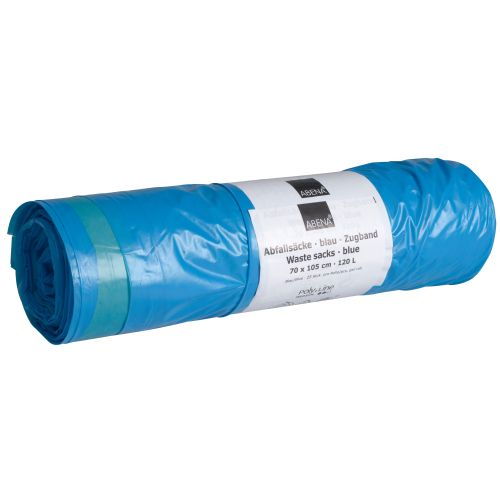 Abena Abfallsack 700X1050mm blau mit Zugband 120 ltr 38 my Abena Abfallsack 700X1050mm blau mit Zugband 120 ltr 38 my