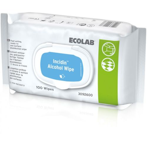 Ecolab Incidin Alcohol Wipes Schnelldesinfektions-Tücher 20x20cm Ecolab Incidin Alcohol Wipes Schnelldesinfektions-Tücher 20x20cm