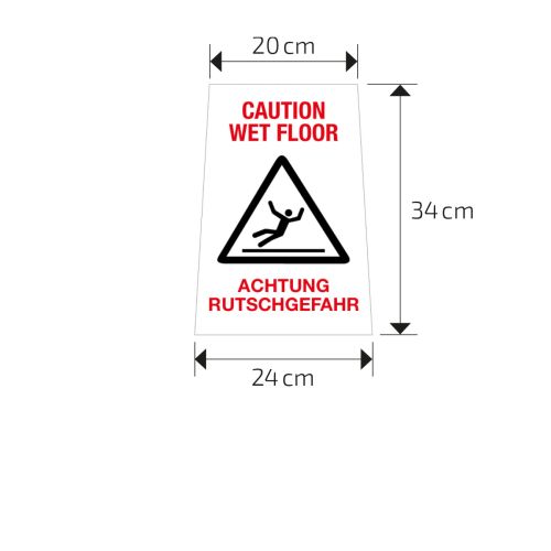 Warnschild - Achtung Rutschgefahr - gelb, 2-teilig Warnschild - Achtung Rutschgefahr - gelb, 2-teilig