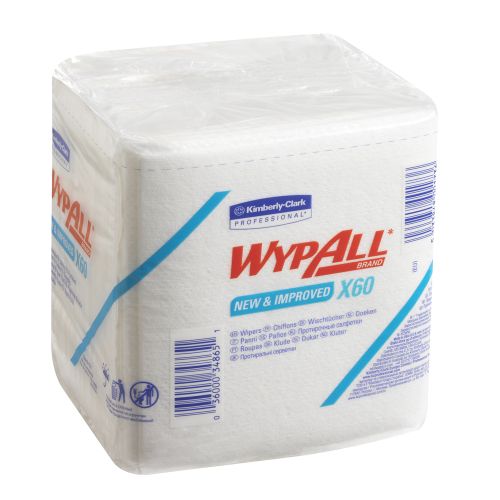 Kimberly-Clark 6034 Wypall X60 Wischtücher - Viertelgefaltet Kimberly-Clark 6034 Wypall X60 Wischtücher - Viertelgefaltet