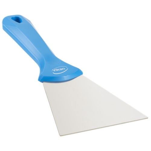 Vikan Handschaber mit Edelstahlblatt, 100 mm, blau