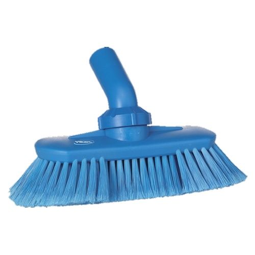 Vikan Waschbürste mit Drehgelenk & Wasserdurchlauf, 240 mm, weich/gesplisst, blau