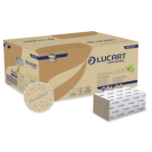 Lucart EcoNatural V2.25 Papierhandtücher 2-lag., 21x25,3cm, zick/zack Lucart EcoNatural V2.25 Papierhandtücher 2-lag., 21x25,3cm, zick/zack