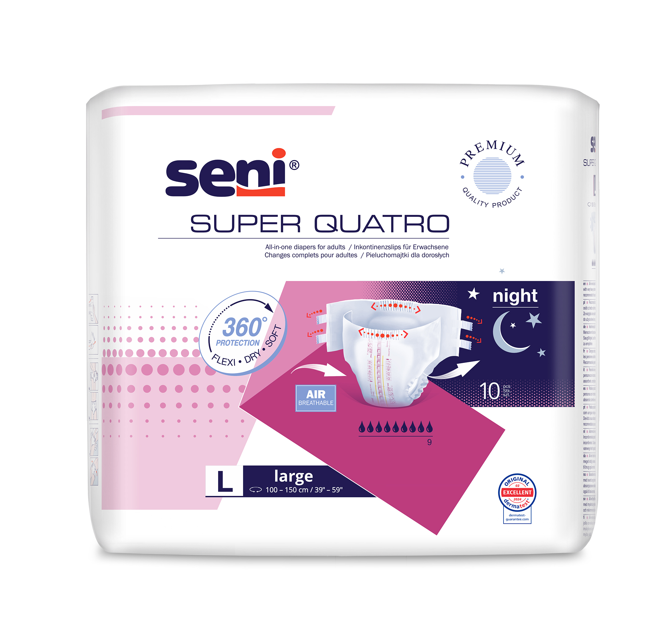 Seni Super Quatro Large Pack á 10 Stück