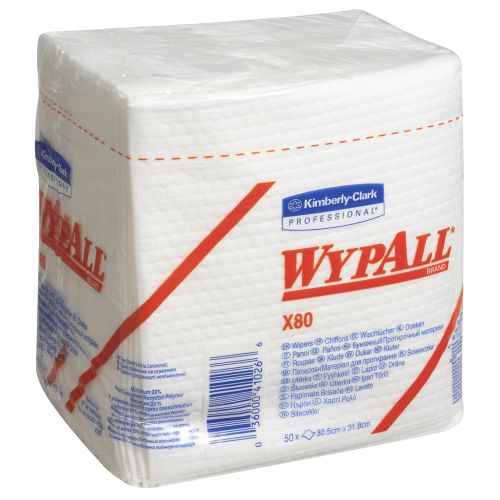 Kimberly-Clark 8388 Wypall X80 Wischtücher - Viertelgefaltet Kimberly-Clark 8388 Wypall X80 Wischtücher - Viertelgefaltet