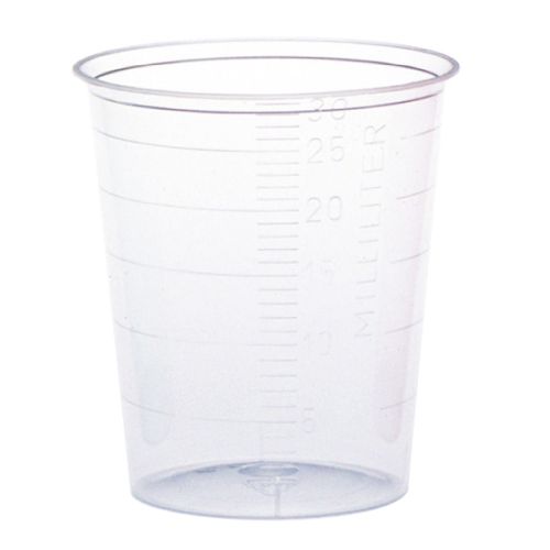 Medizinbecher, 30ml, graduiert, transparent Medizinbecher, 30ml, graduiert, transparent