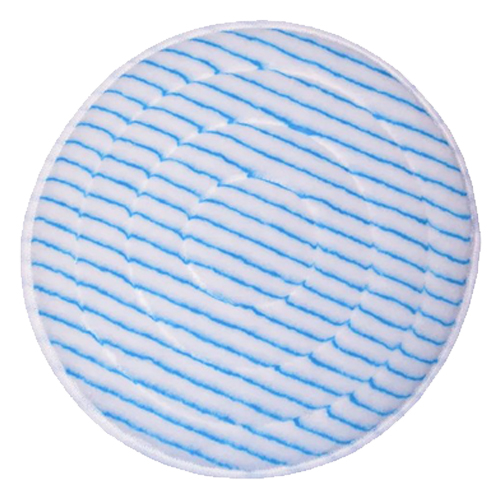 Microfaserpad weiss mit blauen Streifen