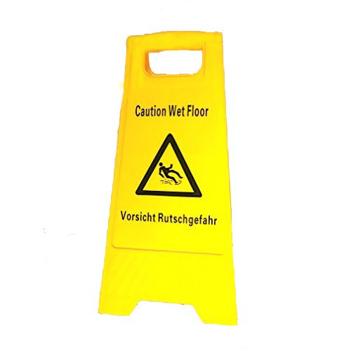 Warnschild - Achtung Rutschgefahr - gelb, 2-teilig