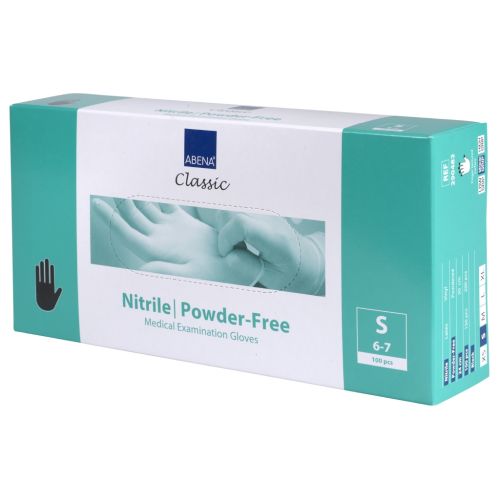 Abena Nitril Classic Sensitiv Handschuh S, schwarz
