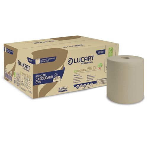 Lucart EcoNatural 155 ID CardboardCore Handtuchrolle 2-lag. 155 mtr. Lucart EcoNatural 155 ID CardboardCore Handtuchrolle 2-lag. 155 mtr.