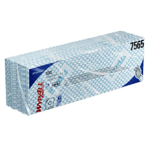 Kimberly-Clark 7565 Wypall X80 Wischtücher blau