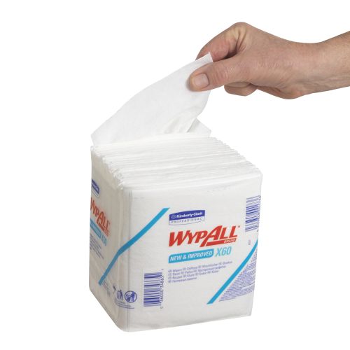 Kimberly-Clark 6034 Wypall X60 Wischtücher - Viertelgefaltet Kimberly-Clark 6034 Wypall X60 Wischtücher - Viertelgefaltet