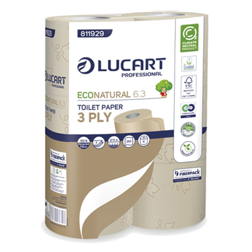 Lucart EcoNatural 6.3 Toilettenpapier 3-lag., 250 Blatt Lucart EcoNatural 6.3 Toilettenpapier 3-lag., 250 Blatt