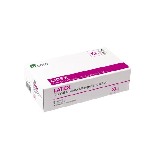 Latex-Einmalhandschuh, puderfrei XL Latex-Einmalhandschuh, puderfrei XL